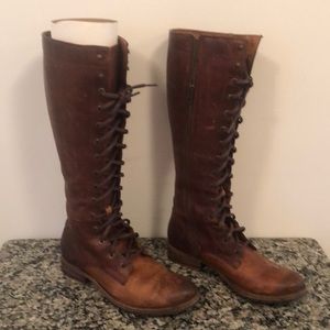 Frye lace up boots